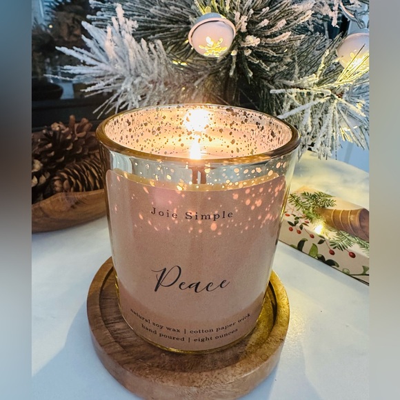 Joy or Peace Homemade Soy Wax Candle - Picture 1 of 2
